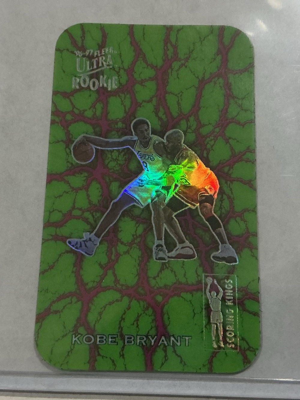 1996 Fleer Ultra Green Scoring King Kobe Bryant RC Michael Jordan Mini Holo #7